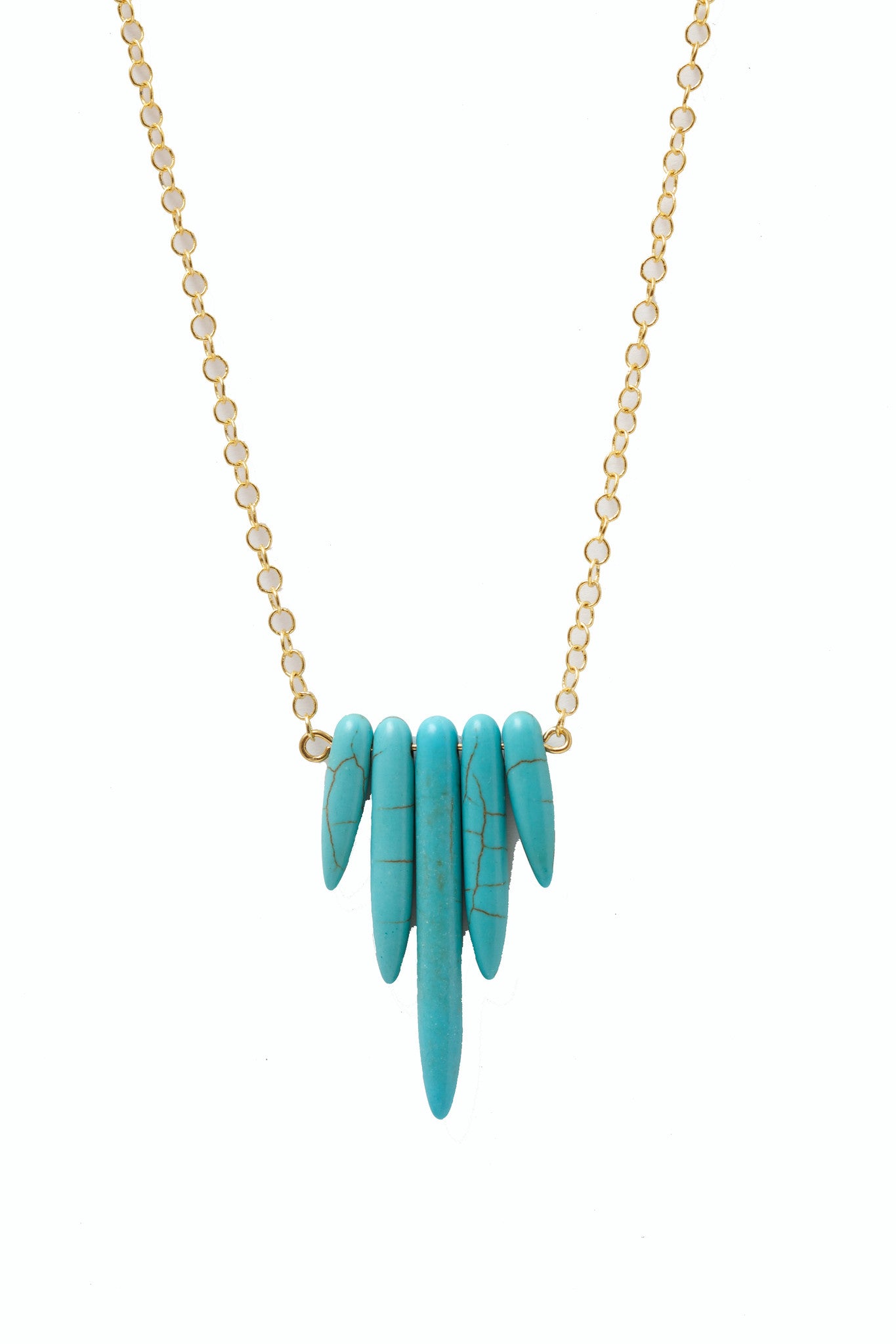 Sadie Turquoise Spike Necklace