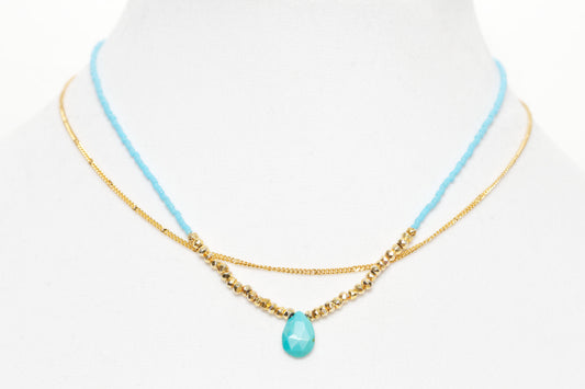 Rondelle Two Row Necklace
